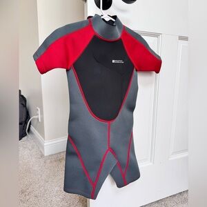 Sporty Red and Gray Rashguard Swimwear